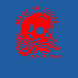 Свитшот хлопковый мужской Blue october череп,, цвет: синий — фото 2