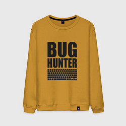 Свитшот хлопковый мужской Bug Хантер, цвет: горчичный
