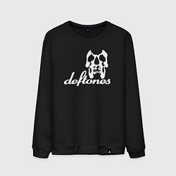 Свитшот хлопковый мужской Deftones череп, цвет: черный
