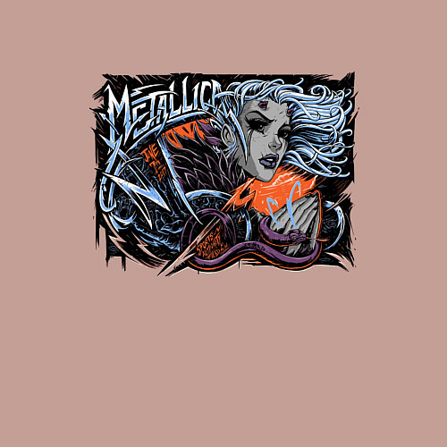 Мужской свитшот Metallica Denver Playbill / Пыльно-розовый – фото 3