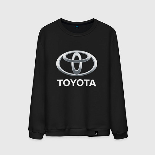 Мужской свитшот TOYOTA 3D Logo / Черный – фото 1