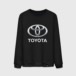 Свитшот хлопковый мужской TOYOTA 3D Logo, цвет: черный