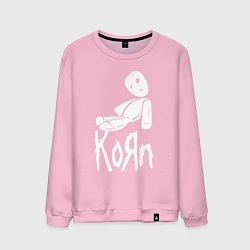 Свитшот хлопковый мужской Korn КоРн, цвет: светло-розовый