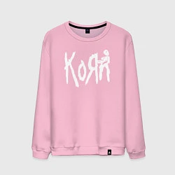 Свитшот хлопковый мужской KoЯn rock, цвет: светло-розовый