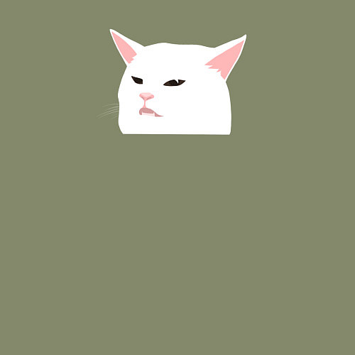 Мужской свитшот Белый кот из мема / Авокадо – фото 3