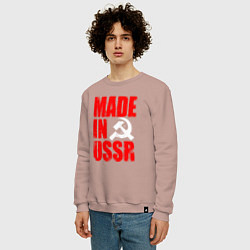 Свитшот хлопковый мужской MADE IN USSR - СДЕЛАНО В СССР - БРЫЗГИ, цвет: пыльно-розовый — фото 2