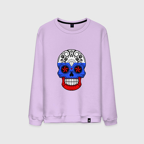 Мужской свитшот Russian Skull / Лаванда – фото 1