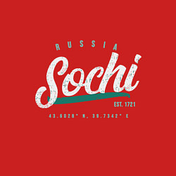 Свитшот хлопковый мужской Россия - Сочи, цвет: красный — фото 2