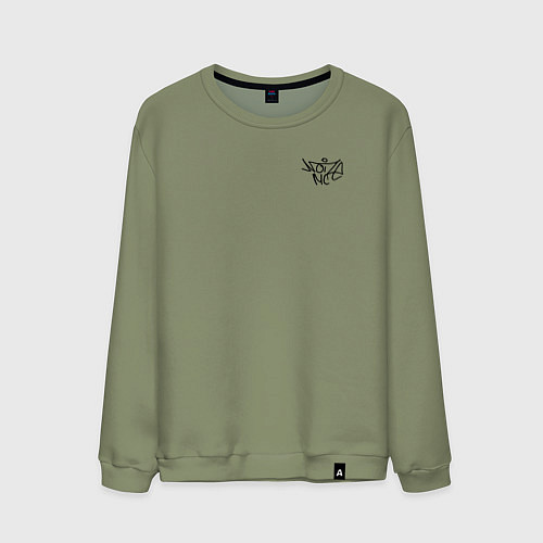 Мужской свитшот Noize mc нойз мс logo / Авокадо – фото 1