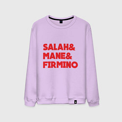 Свитшот хлопковый мужской Salah - Mane - Firmino, цвет: лаванда