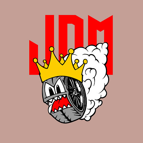 Мужской свитшот JDM Wheel King / Пыльно-розовый – фото 3