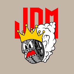 Свитшот хлопковый мужской JDM Wheel King, цвет: миндальный — фото 2
