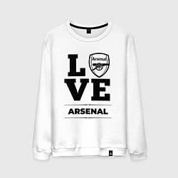 Свитшот хлопковый мужской Arsenal Love Классика, цвет: белый