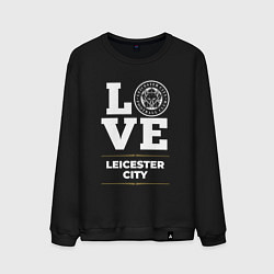 Свитшот хлопковый мужской Leicester City Love Classic, цвет: черный