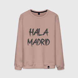 Свитшот хлопковый мужской Hala - Madrid, цвет: пыльно-розовый