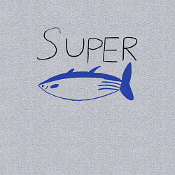 Свитшот хлопковый мужской Super tuna jin, цвет: меланж — фото 2