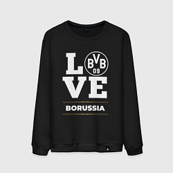 Свитшот хлопковый мужской Borussia Love Classic, цвет: черный