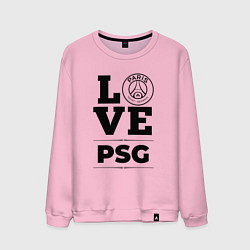 Свитшот хлопковый мужской PSG Love Классика, цвет: светло-розовый