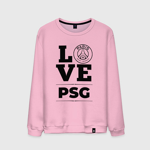 Мужской свитшот PSG Love Классика / Светло-розовый – фото 1