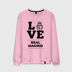 Свитшот хлопковый мужской Real Madrid Love Классика, цвет: светло-розовый