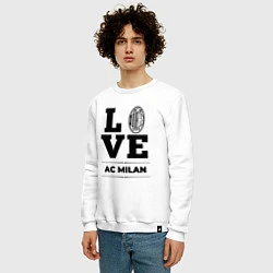 Свитшот хлопковый мужской AC Milan Love Классика, цвет: белый — фото 2
