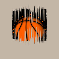 Свитшот хлопковый мужской Баскетбольный мяч в разрыве, цвет: миндальный — фото 2