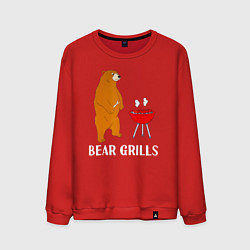 Свитшот хлопковый мужской Bear Grills Беар Гриллс, цвет: красный