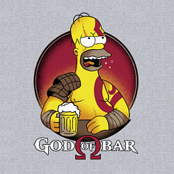 Свитшот хлопковый мужской Homer god of bar, цвет: меланж — фото 2