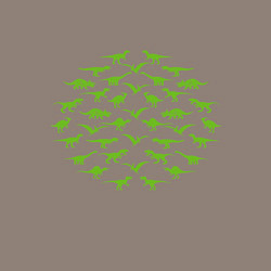 Свитшот хлопковый мужской Динозавры силуэты, цвет: утренний латте — фото 2