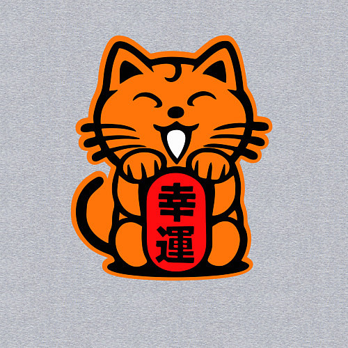 Мужской свитшот JDM Cat / Меланж – фото 3