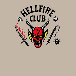 Свитшот хлопковый мужской Hellfire Club Stranger Things 4, цвет: миндальный — фото 2