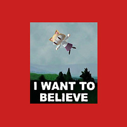 Свитшот хлопковый мужской Neco Arc want to believe, цвет: красный — фото 2