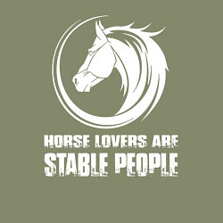 Свитшот хлопковый мужской Любители лошадей стойкие люди, цвет: авокадо — фото 2