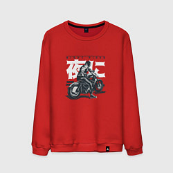 Свитшот хлопковый мужской Японский мотоциклист Old Akira Japanese Biker, цвет: красный