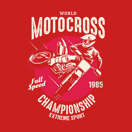 Мужской свитшот МОТОКРОСС ЧЕМПИОН / Красный – фото 3