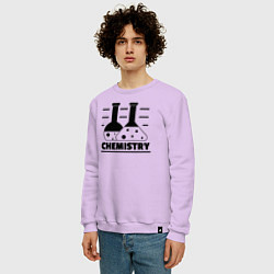 Свитшот хлопковый мужской CHEMISTRY химия, цвет: лаванда — фото 2