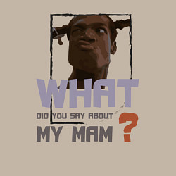 Свитшот хлопковый мужской What did you say about my mam DR, цвет: миндальный — фото 2