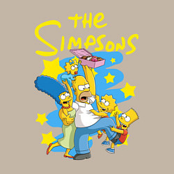 Свитшот хлопковый мужской The SimpsonsСемейка Симпсонов, цвет: миндальный — фото 2