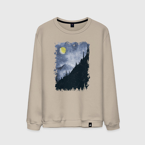 Мужской свитшот Медведи на склоне / Миндальный – фото 1