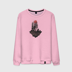 Свитшот хлопковый мужской Медвежий остров, цвет: светло-розовый