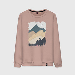 Мужской свитшот Две медведя на скале