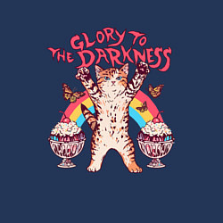 Свитшот хлопковый мужской Glory to the Darkness, цвет: тёмно-синий — фото 2