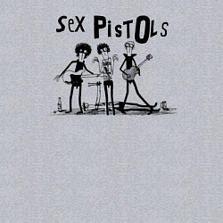 Свитшот хлопковый мужской Арт на группу Sex Pistols, цвет: меланж — фото 2