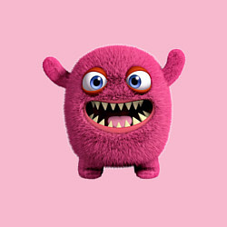 Свитшот хлопковый мужской FLUFFY COLORED MONSTER, цвет: светло-розовый — фото 2