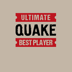 Свитшот хлопковый мужской Quake: таблички Ultimate и Best Player, цвет: миндальный — фото 2