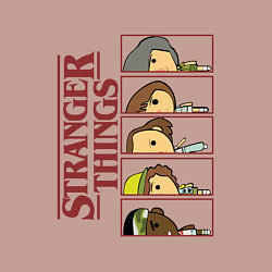 Свитшот хлопковый мужской STRANGER THINGS FRIENDS, цвет: пыльно-розовый — фото 2