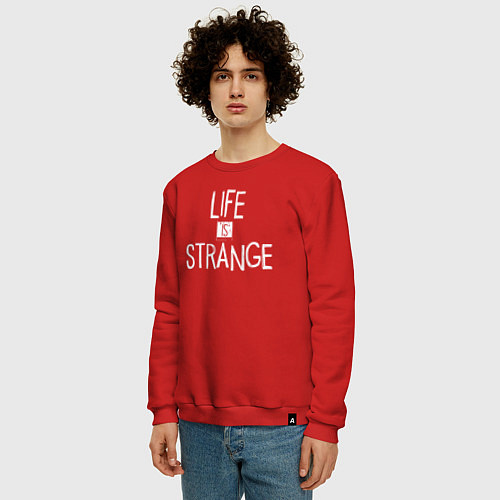 Мужской свитшот Life Is Strange - лого / Красный – фото 3