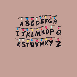 Свитшот хлопковый мужской STRANGER THINGS ALPHABET, цвет: пыльно-розовый — фото 2