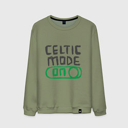 Свитшот хлопковый мужской Celtic Mode On, цвет: авокадо