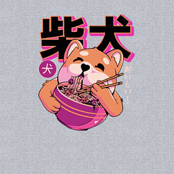 Свитшот хлопковый мужской Japanese Shibu Inu, цвет: меланж — фото 2